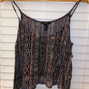 Black cropped tank top